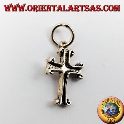 Pendentif argent, petite croix sculptée