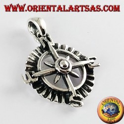 Pendentif argent rose boussole