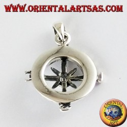 Colgante de plata rosa de los vientos