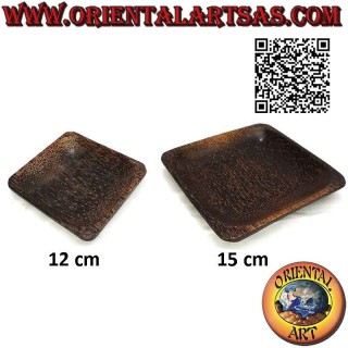 Bandeja valet cuadrada en madera de coco