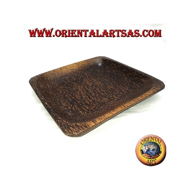 Plateau valet carré en bois de cocotier