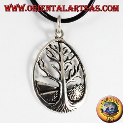Silver Pendant Tree of Life Yggdrasil big