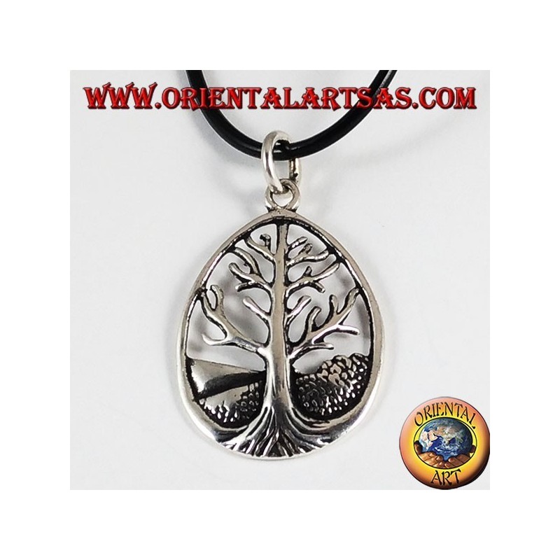 Silver Pendant Tree of Life Yggdrasil big