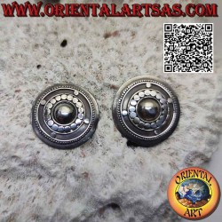 Silberne Schildohrringe mit...