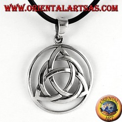 Silver Pendant, of tyrone Triquetra node in the circle