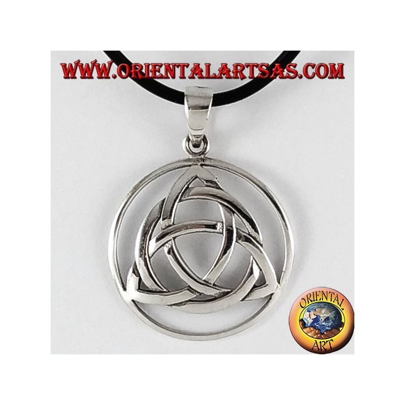 Ciondolo Triquetra Nodo di Tyrone Cerchio Argento 925 | Oriental Art