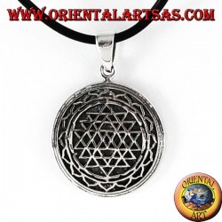 Silber Anhänger Sri Yantra in Lotus