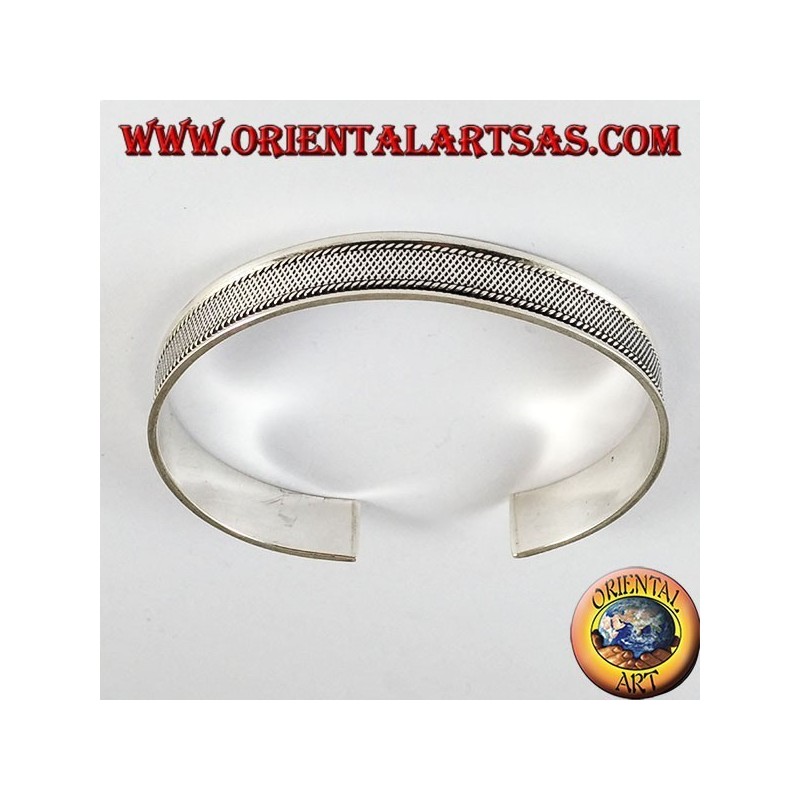 Bracelet en argent serré, réseau de conception