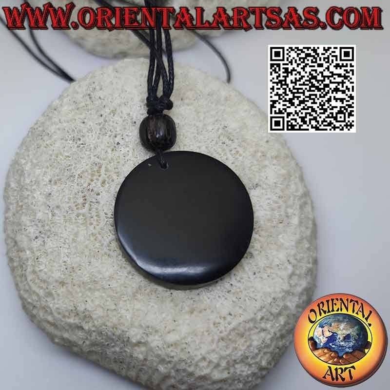 Collier avec coquillage spirale "Œil de Sainte Lucie" et nœuds coulants