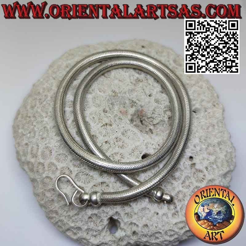 700 ‰ Silberkette mit Schlangengliedern, 48 cm x 5,5 mm