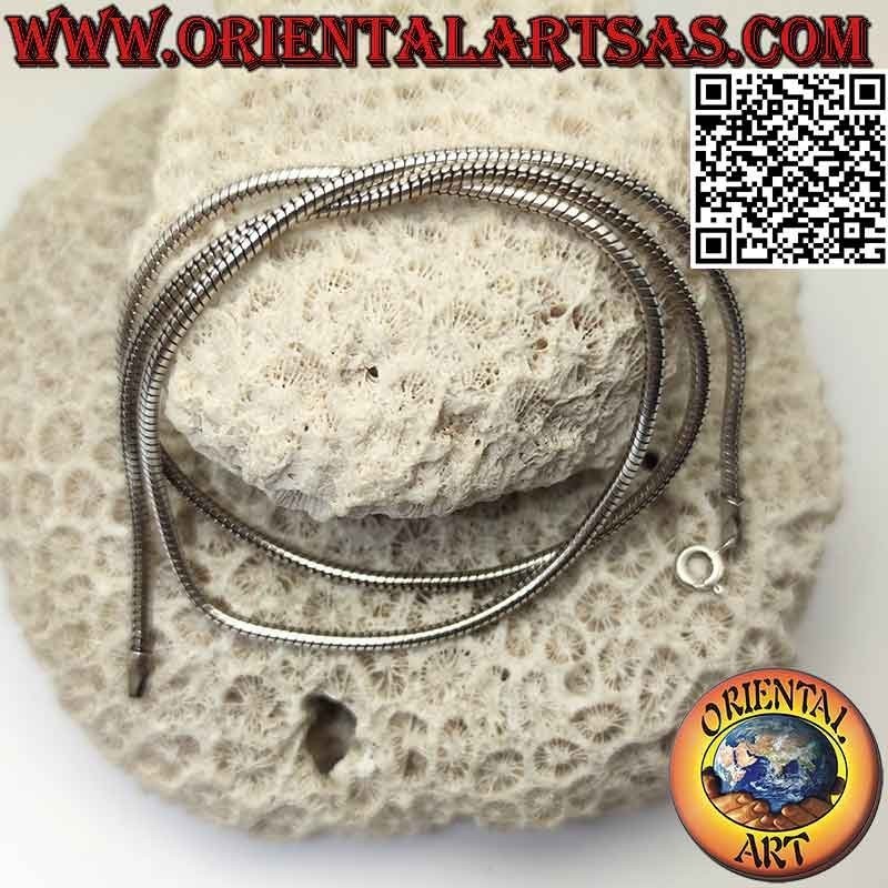 Collier lien "serpent" 56 cm x 2 mm en argent 925 ‰