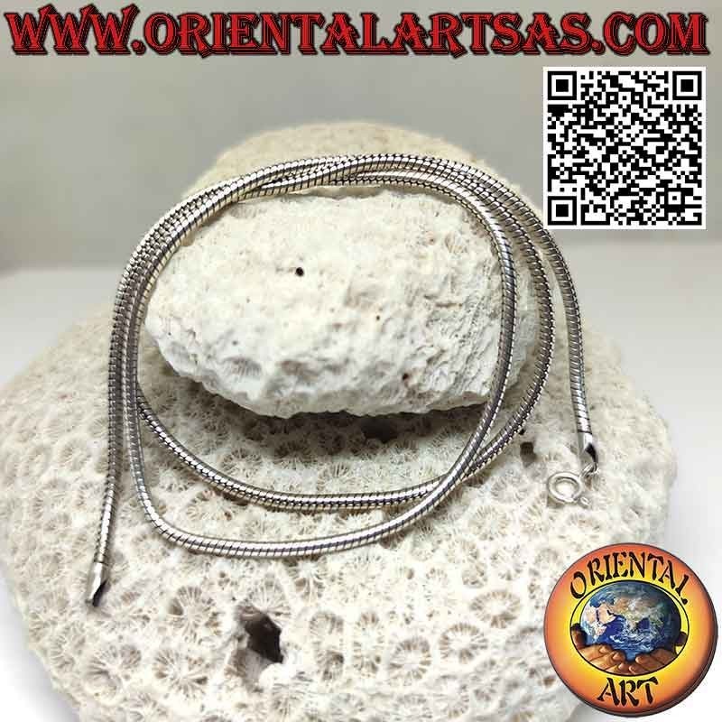 Collier lien "serpent" 56 cm x 2 mm en argent 925 ‰