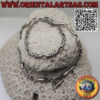 Borobudur (Byzantine link) 925 ‰ silver necklace 41 cm x 3.5 mm (T hook)