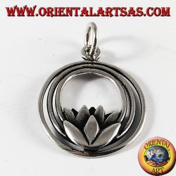Lotus-Blumen-Anhänger in Silber (als Symbol für Reinheit)