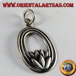 Lotus Pendentif fleur en argent (symbolisant la pureté)