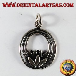 Lotus-Blumen-Anhänger in Silber (als Symbol für Reinheit)
