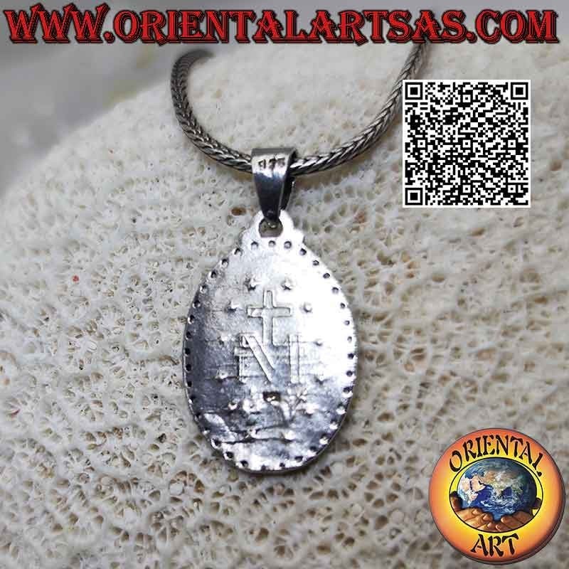 Silberner Anhänger, Wundertätige Medaille (oder Madonna delle Grazie Medaille oder Medaille der Unbefleckten Empfängnis)