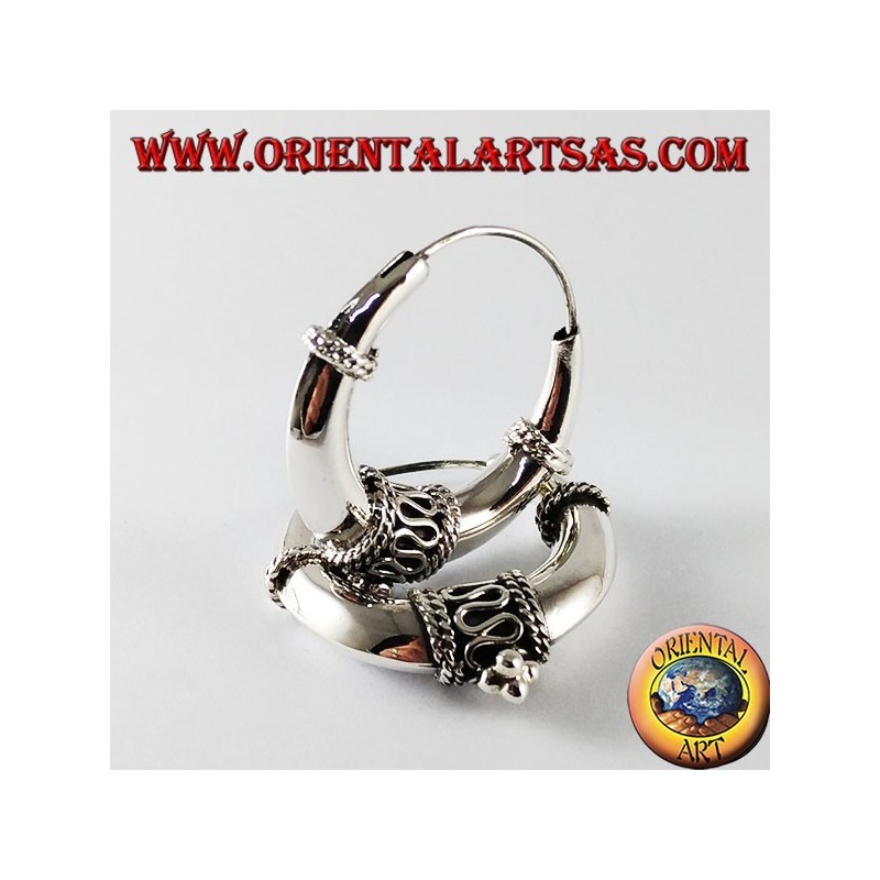 Pendientes Pirata Media Luna Plata 925 Medianos - Joyería Étnica Oriental Art