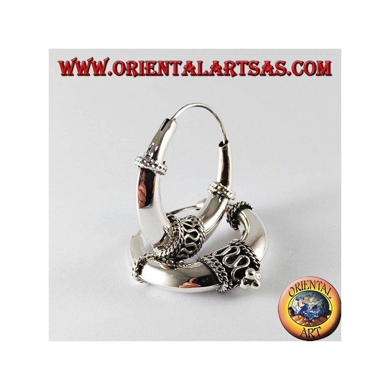 Orecchini Cerchio Pirata Mezzaluna Argento 925 Medi | Oriental Art