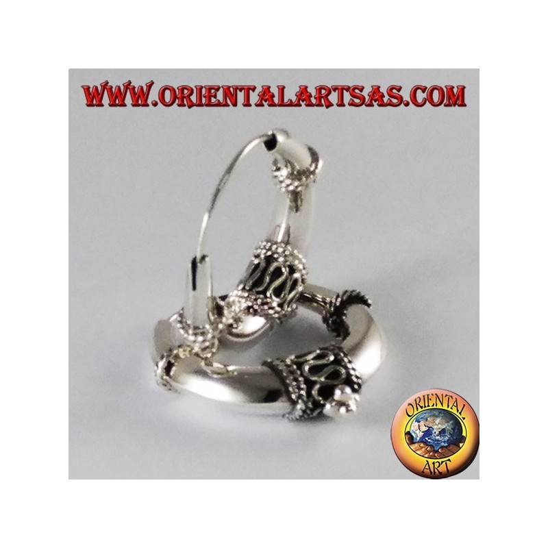 Orecchini Cerchio Pirata Mezzaluna Argento 925 Medi | Oriental Art