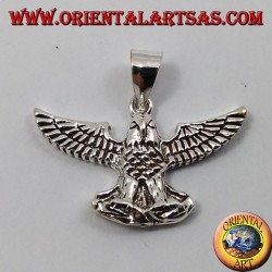 pendant silver eagle with open wings