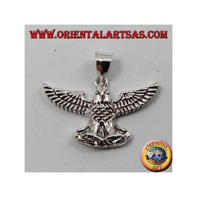aigle pendentif en argent avec des ailes ouvertes