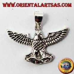 pendant silver eagle with open wings