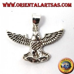 pendant silver eagle with open wings