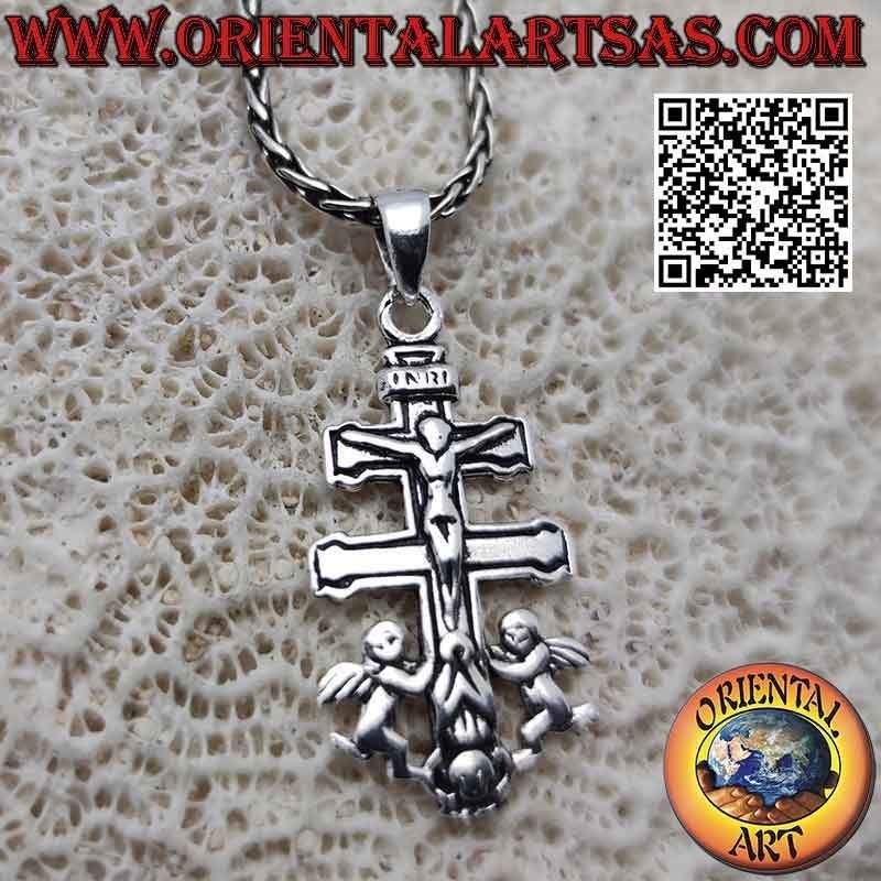 Silberanhänger, das "Kreuz von Caravaca" oder "Cruz de Caravaça"