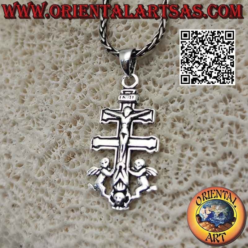 Silberanhänger, das "Kreuz von Caravaca" oder "Cruz de Caravaça"