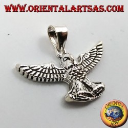 pendant silver eagle with open wings