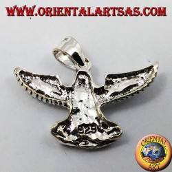 pendant silver eagle with open wings