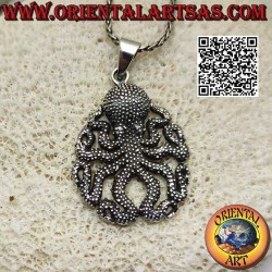 Silver pendant, octopus...
