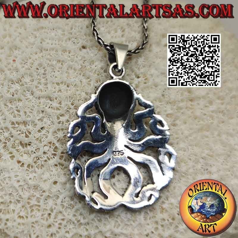 Silberanhänger, Oktopus (Krake) oder gepunkteter Oktopus (groß)