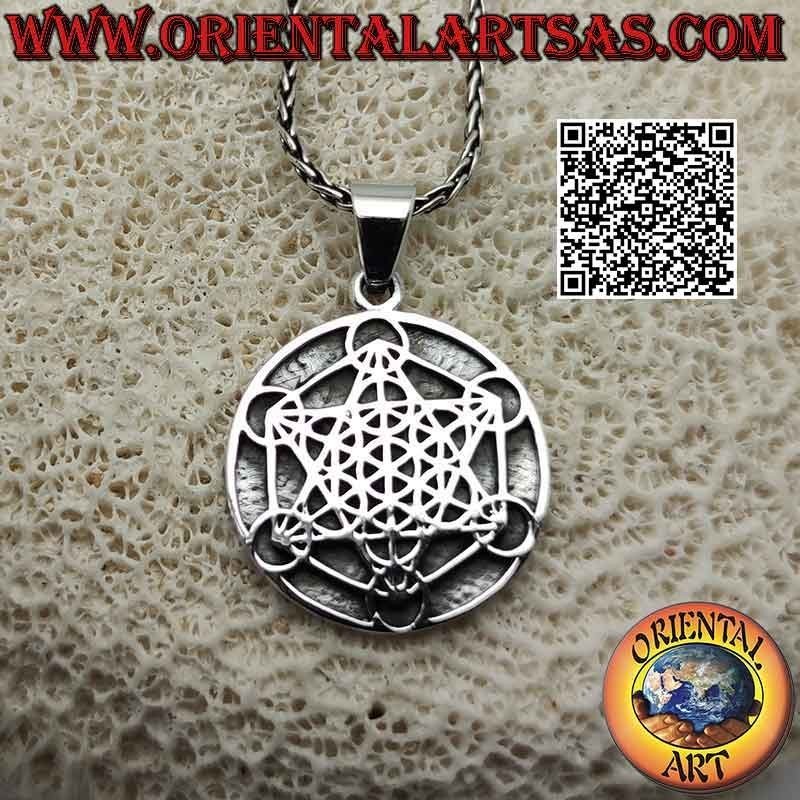 Braccialetto Cubo Di Metatron Portafortuna Regolabile Fatto A Mano In Corda Intrecciata - Gioiello Con Geometria Sacra Per Donna E Uomo - 3
