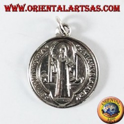 Silber Anhänger Saint Benedict Medaille