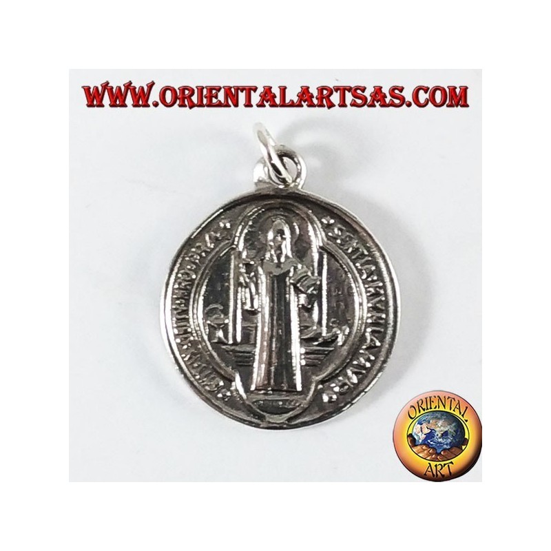 Plata colgante San Benedicto Medalla