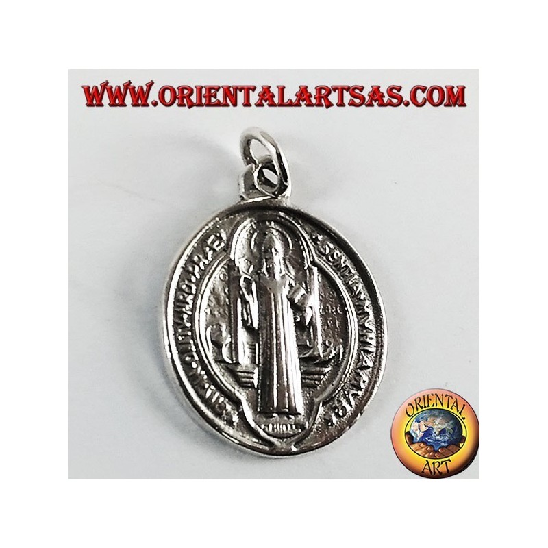 silver pendant Saint Benedict Medal