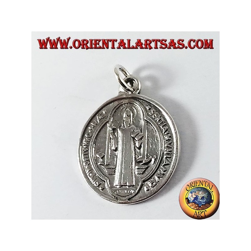 silver pendant Saint Benedict Medal