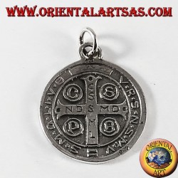 Silber Anhänger Saint Benedict Medaille