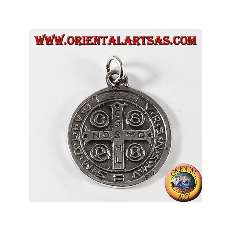 silver pendant Saint Benedict Medal