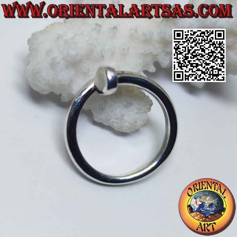 Glatter Silberring in Form eines Nagels