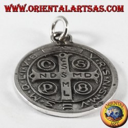 silver pendant Saint Benedict Medal