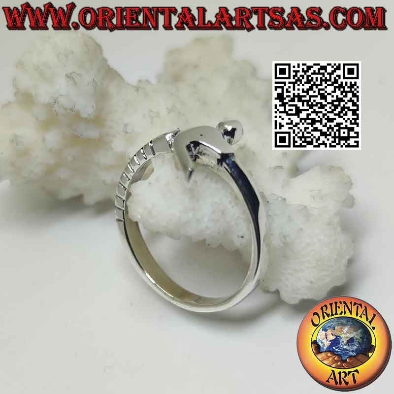 Anillo plata lisa forma martillo