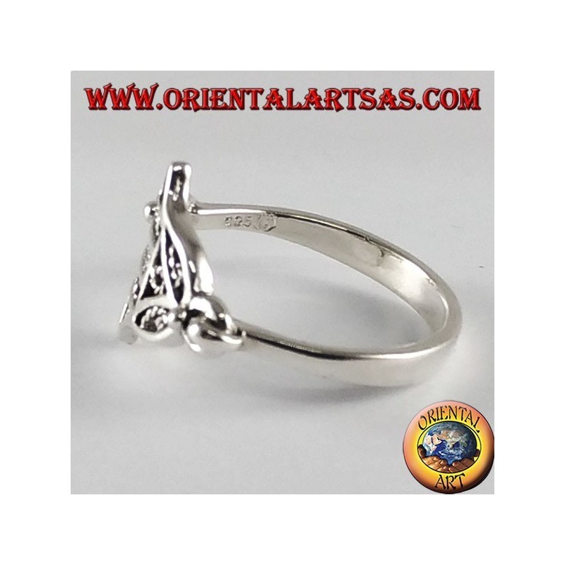Silver ring Hand of Fatima Hamsa