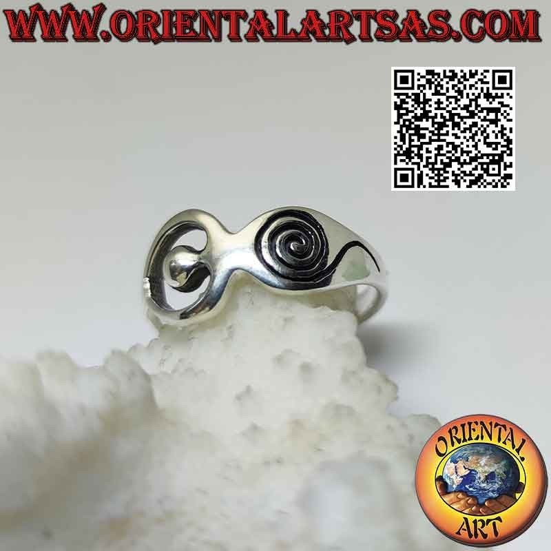 Bague en argent lisse, la Déesse Mère "Aradia"