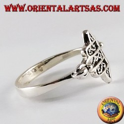 Silver ring Hand of Fatima Hamsa