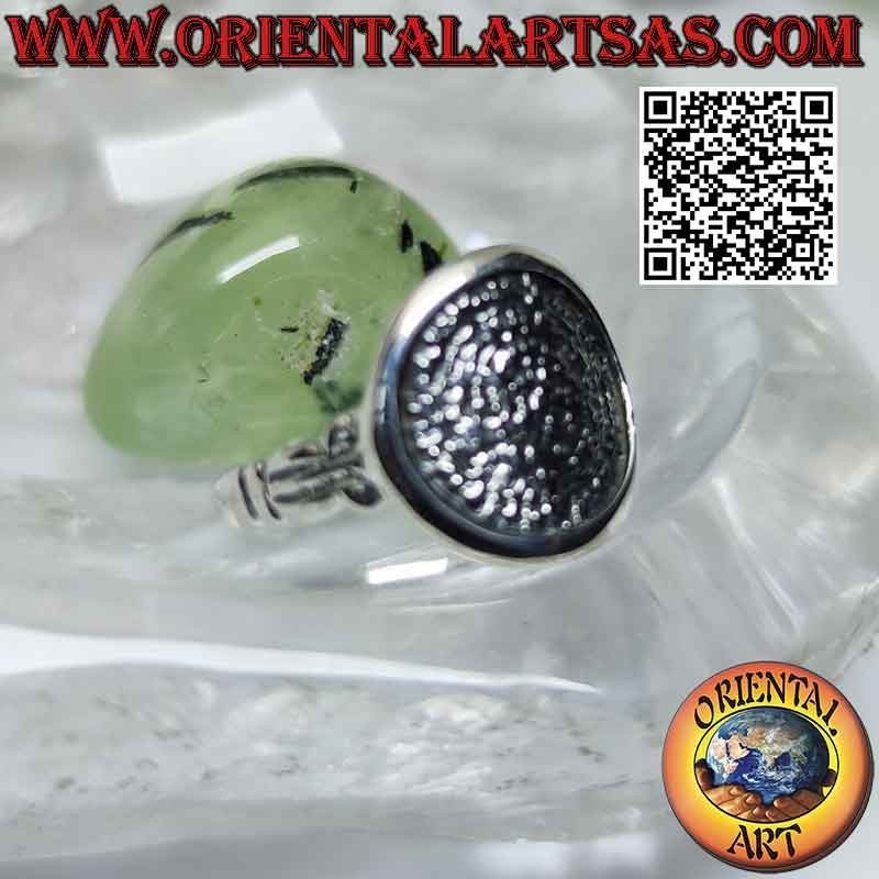 Silver ring, "The Phaistos Disc" with trident on the sides (medium)