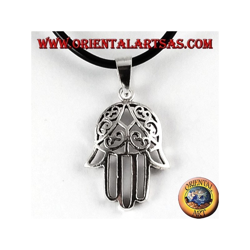 Colgante de plata de la mano de Fátima Hamsa