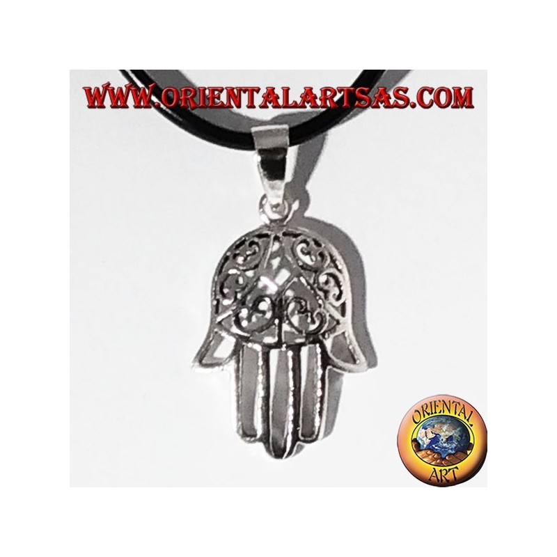 Colgante de plata de la mano de Fátima Hamsa